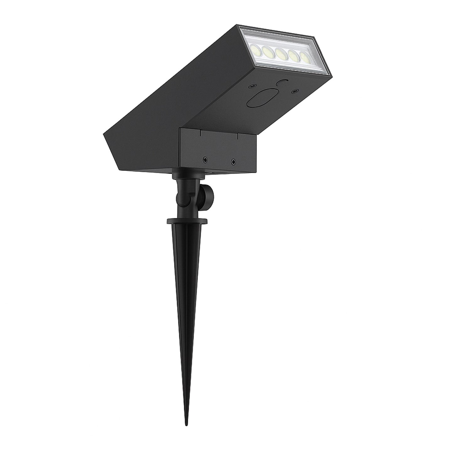 Spot Solaire Projecteur à piquer en aluminium dimmable LED blanc orientable 180° SOLTEK H23cm