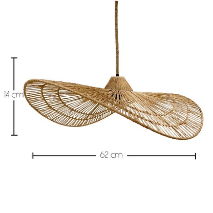 Suspension solaire MARBELLA SOLAR en jute naturel avec câble hybride secteur et solaire 5m de longueur