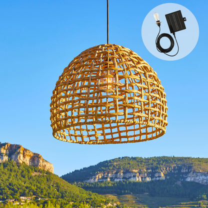 Suspension solaire AMADEO SOLAR en jacinthe d'eau avec câble hybride secteur et solaire 5m de longueur