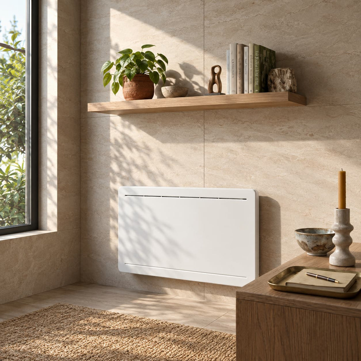 Radiateur électrique à inertie sèche FONTE écran LCD 1500W TANA
