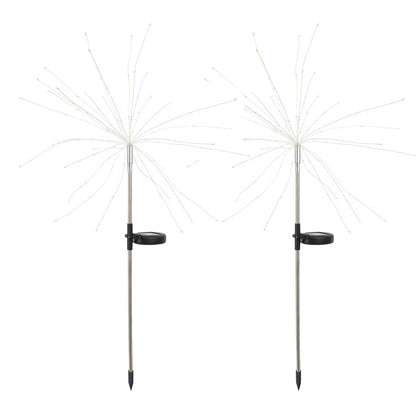 Set of 2 decorative solar beacons to plant LED 2x FIREWORKS SPIKE H97cm