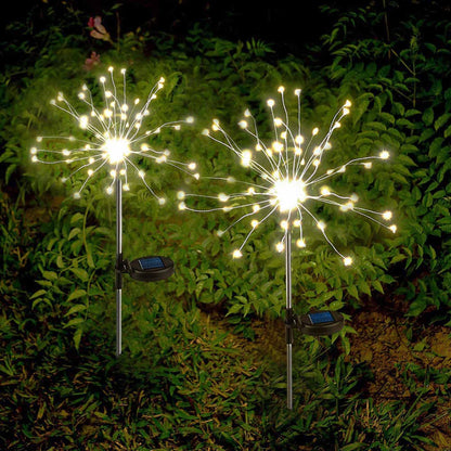 Set of 2 decorative solar beacons to plant LED 2x FIREWORKS SPIKE H97cm