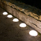 5 demi boules solaires lumineuses à piquer balisage allée LED blanc HALF MOON ∅15 cm - REDDECO.com