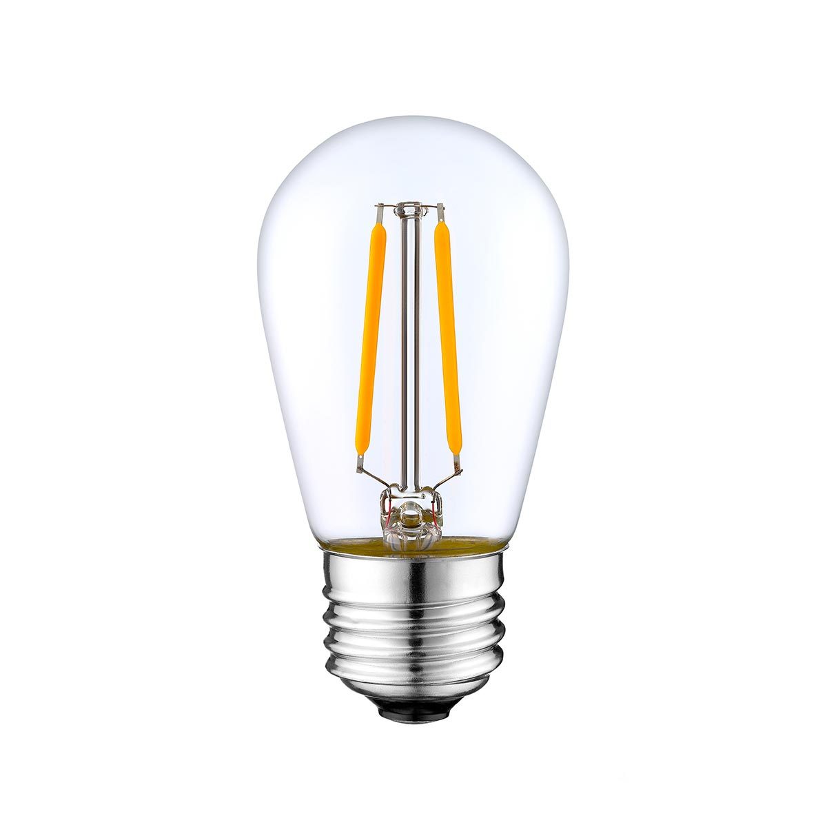 Lot de 10 Ampoule filament LED E27 blanc chaud XENA E27 S45 2W H10cm