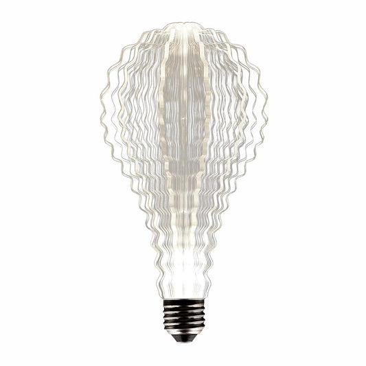 Ampoule LED plexiglass transparent E27 blanc chaud SWEET WAVY H21cm - REDDECO.com