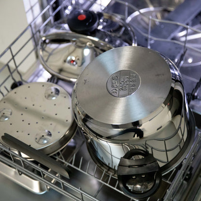 Autocuiseur cocotte minute à étrier Ø24cm 8L CLASSIQUE en acier Inox avec panier cuisson - REDDECO.com