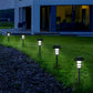 Lot de 2 torches solaires jardin à planter effet flamme LED blanc chaud CAMBRIDGE H43cm