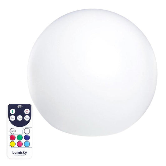 Boule lumineuse sans fil flottante LED multicolore dimmable C20 ∅20cm avec télécommande et socle à induction - REDDECO.com