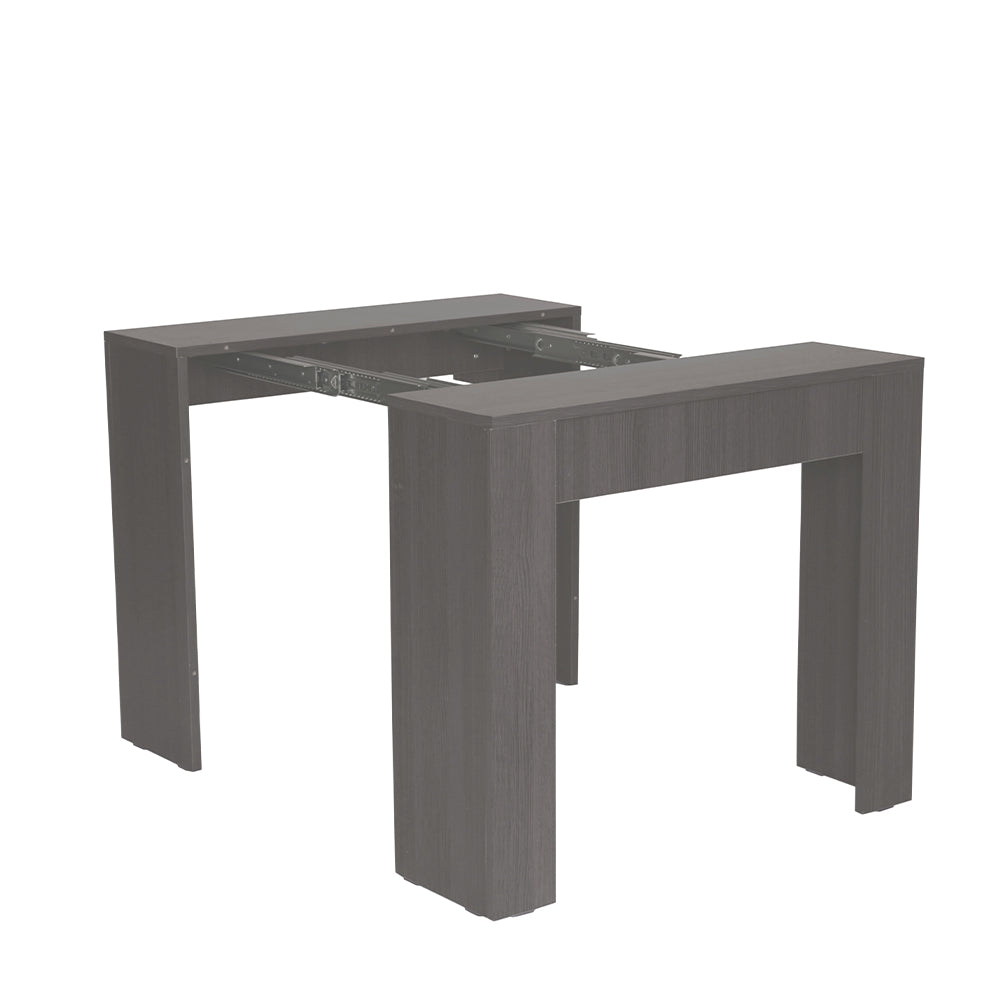 Table console extensible OREBRO + rallonges, jusqu'à 140 cm, couleur gris foncé