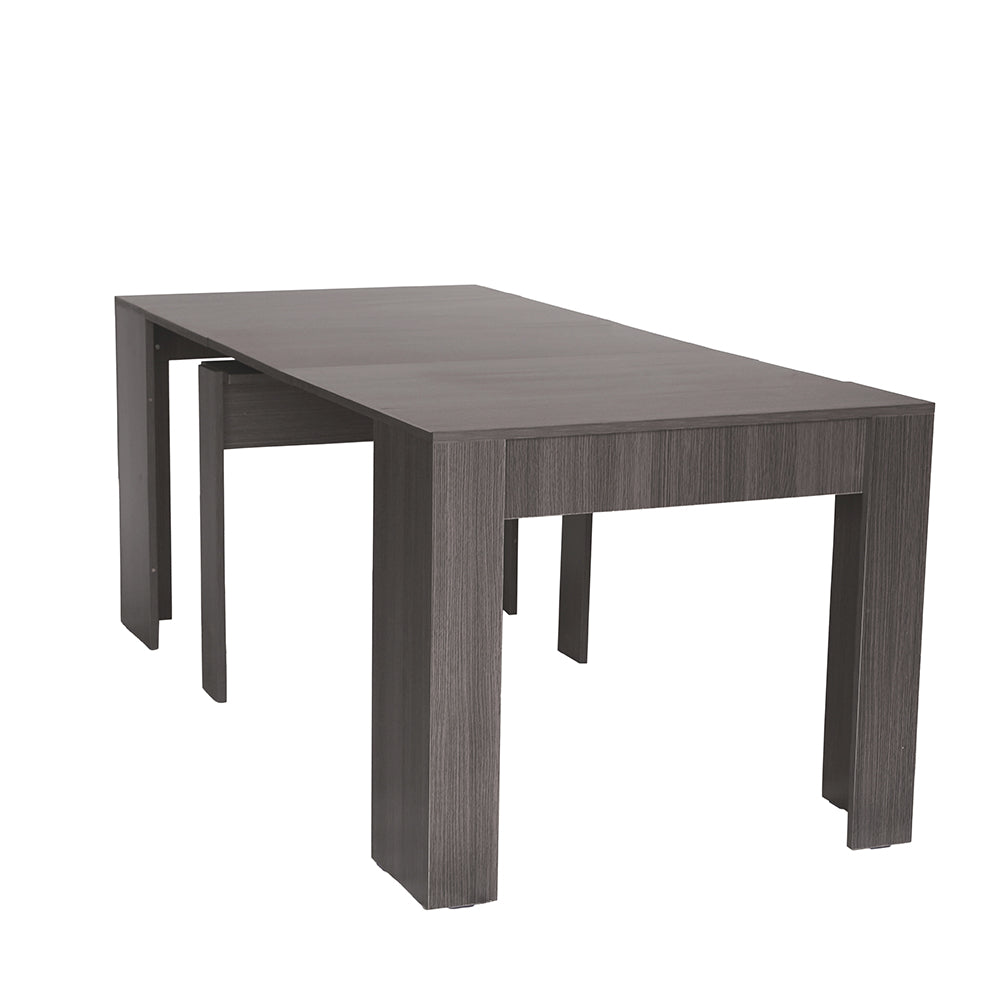 Table console extensible OREBRO + rallonges, jusqu'à 238 cm, couleur gris foncé
