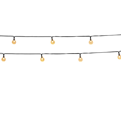 Solar-Lichterkette mit 20 warmweiß funkelnden LED-Kugeln FESTY WHITE 5,80m