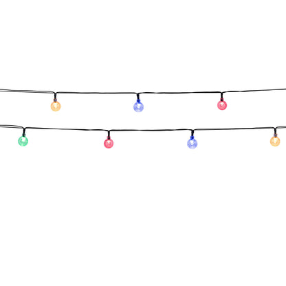 Guirlande lumineuse solaire 20 globes scintillants LED multicolore FESTY COLOR 5.80m