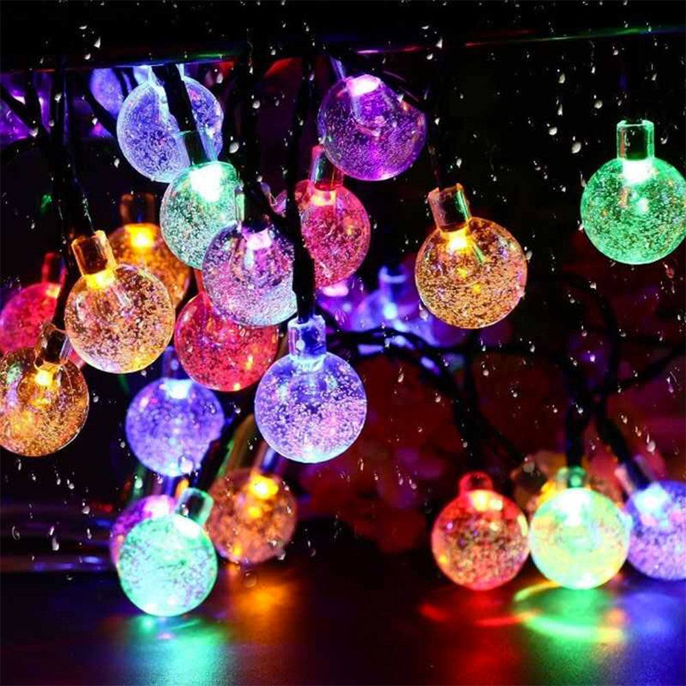 Solar light garland 20 multicolored LED twinkling globes FESTY COLOR 5.80m