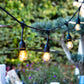 Guirlande lumineuse extérieur avec abat-jour à trou en métal 10 ampoules à filament vintage douille E27 LED blanc chaud PLANET LIGHT 6m