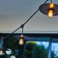 Guirlande lumineuse extérieur avec abat-jour à trou en métal 10 ampoules à filament vintage douille E27 LED blanc chaud PLANET LIGHT 6m