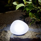 Lampe solaire décorative galet LED blanc SOLENZARA ∅15cm - REDDECO.com