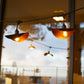Guirlande lumineuse extérieur avec abat-jour en acier doré effet cage 10 ampoules LED E27 HAT LIGHT 6m