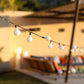 Guirlande lumineuse solaire ampoules rondes 60 LED blanc chaud BILLY 6.90m - REDDECO.com