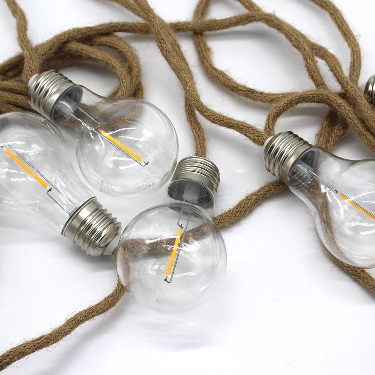 Guirlande lumineuse extérieur en corde 10 ampoules filament