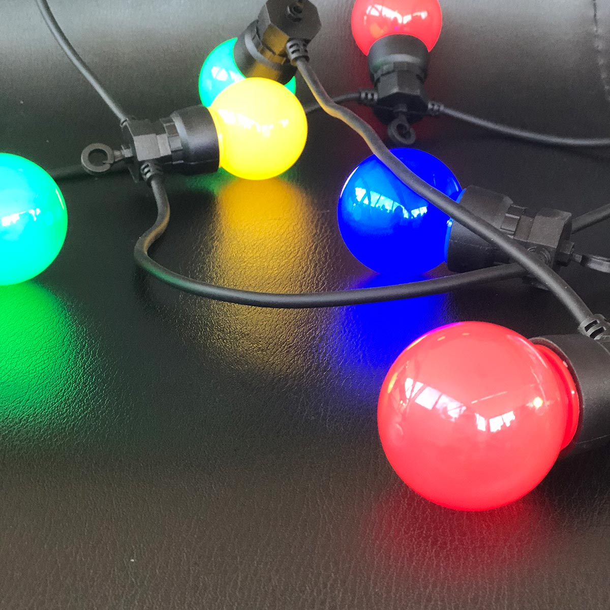 Morphée - Guirlande lumineuse guinguette extérieure avec 10 boules  lumineuses. 100 LED. à piles (non fournies). fonction