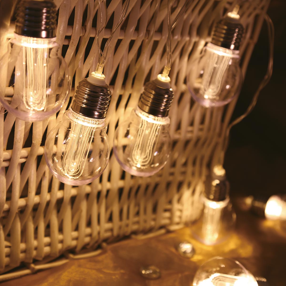 Guirlande lumineuse guinguette solaire ou secteur 10 ampoules blanches –  Decoclico