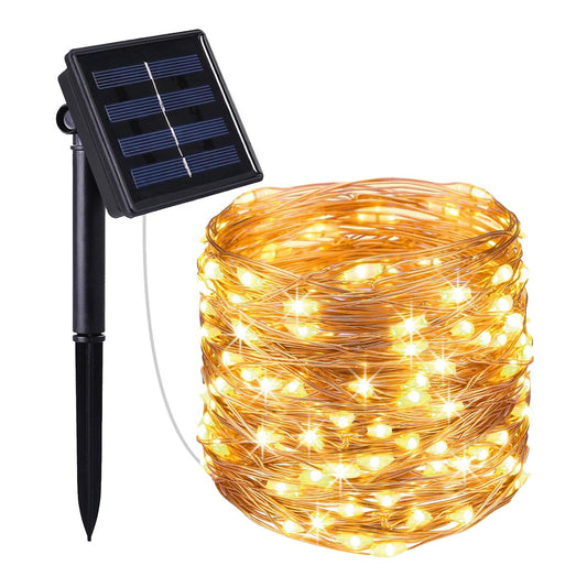 Guirlande d'extérieur solaire à LEDs style Industriel - Jardideco