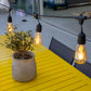 Outdoor light garland with 20 vintage filament bulbs E27 warm white LED socket MAFY 20 LIGHT 10m very bright