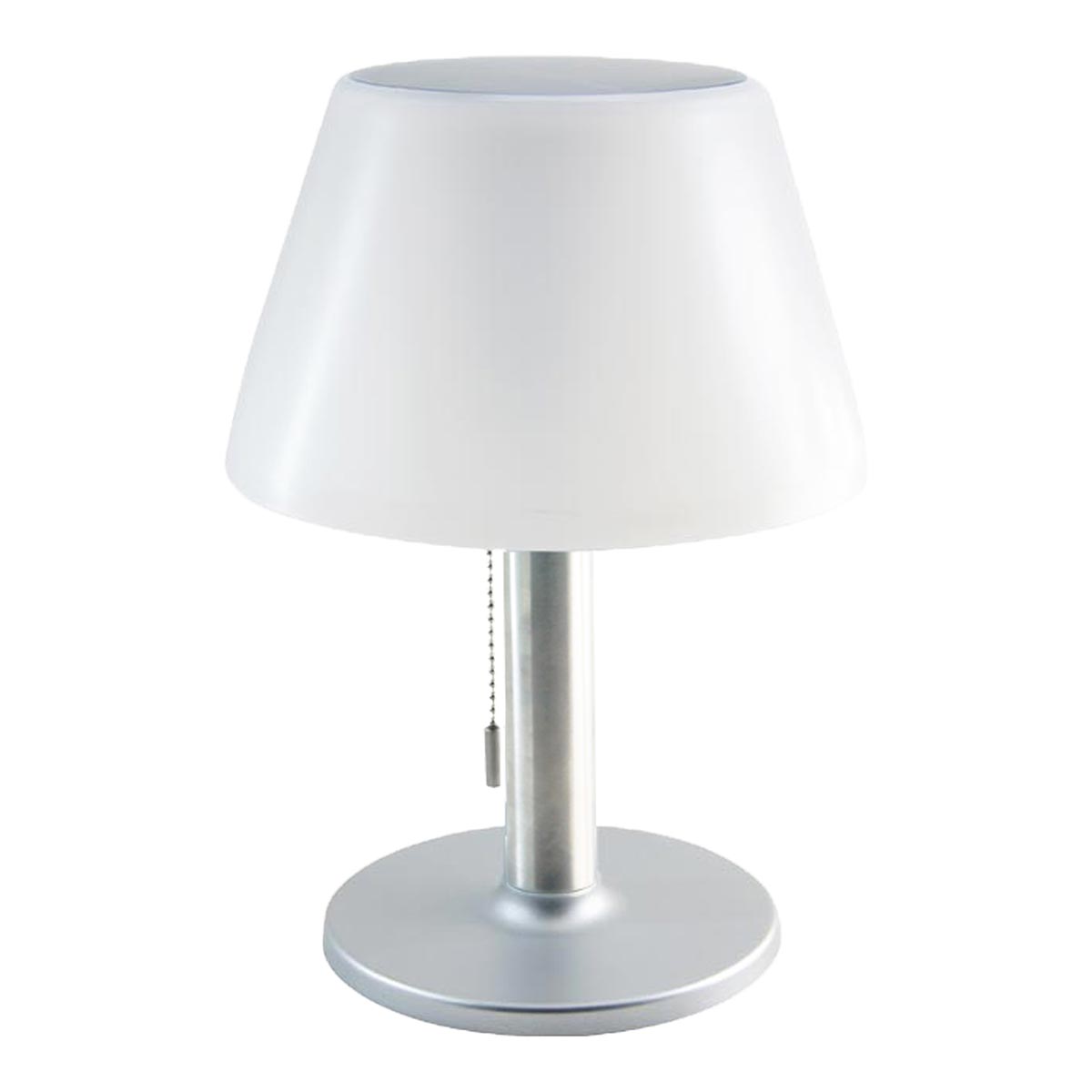 Lampe de table solaire pied en aluminium LED blanc dimmable LENNY H28cm avec interrupteur - REDDECO.com