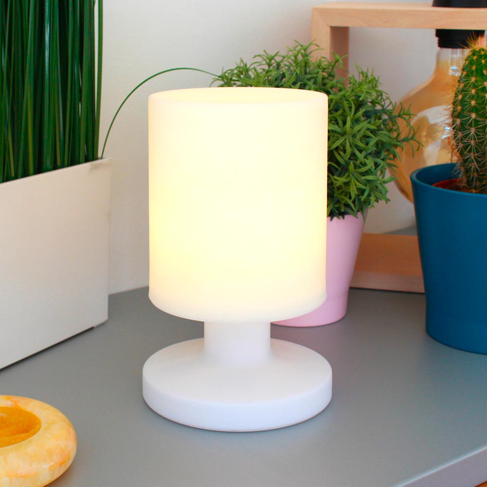 Lampe de table sans fil LED blanc chaud LILY W21 H21cm - REDDECO.com