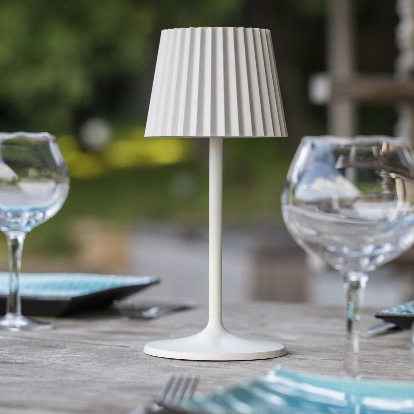 Lampe de table sans fil LED blanc chaud ABBY WHITE H30cm –