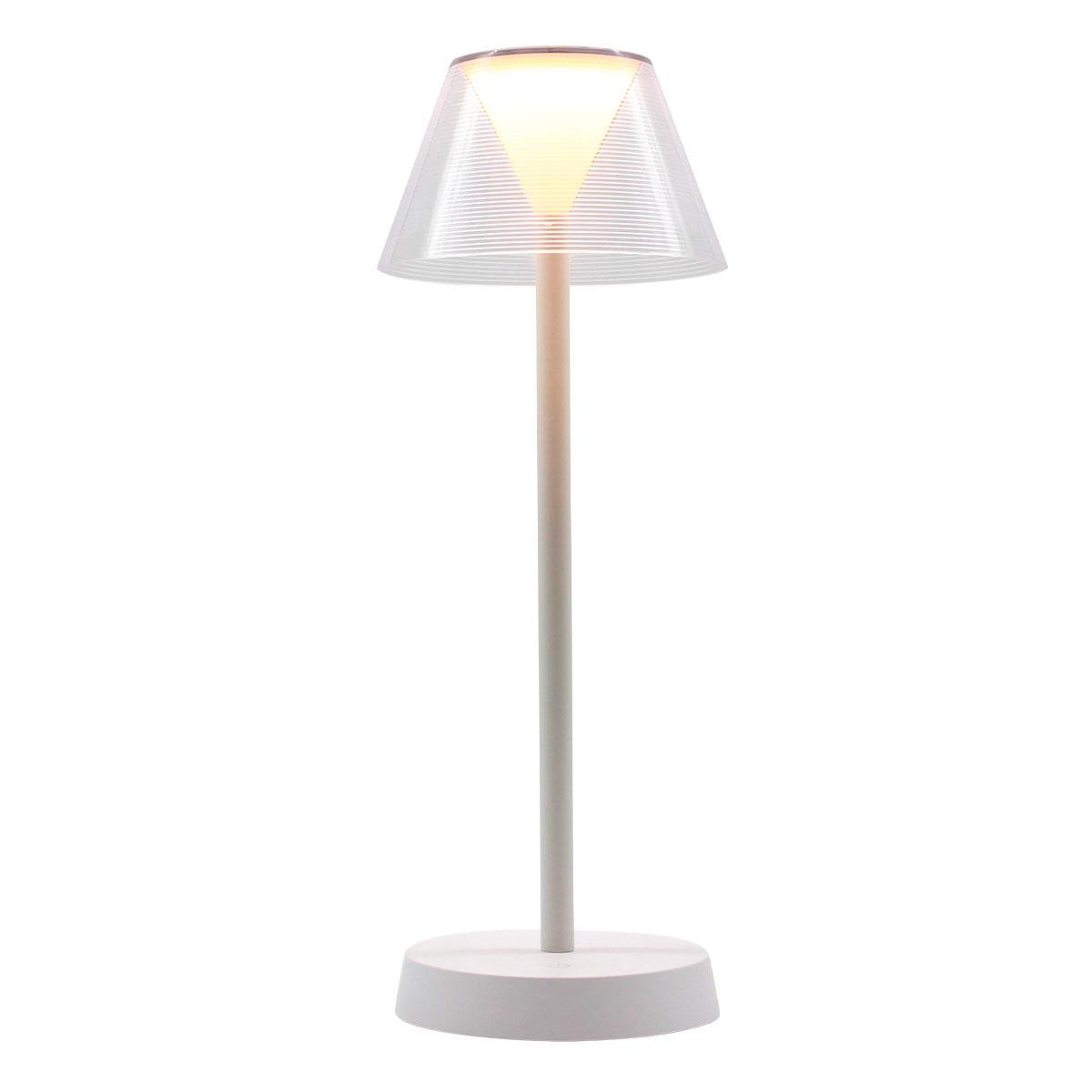 Lampe de table sans fil LED blanc chaud BEVERLY WHITE H34cm - REDDECO.com