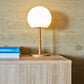 Tischleuchte kabellos ausziehbarer Bambusfuß LED warmweiß/weiß LUNY H28cm