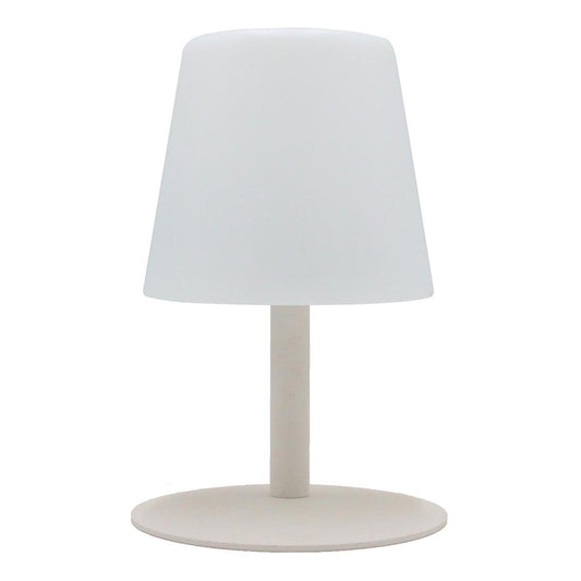 Lampe de table sans fil pied en acier crème LED blanc chaud/blanc dimmable STANDY MINI Cream H25cm - REDDECO.com