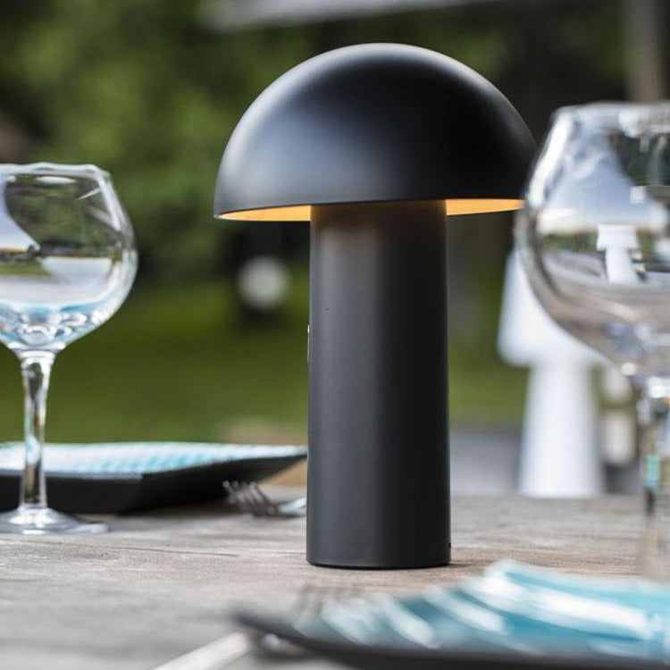 Lampe de table sans fil tête orientable LED blanc chaud TOD BLACK H28cm - REDDECO.com