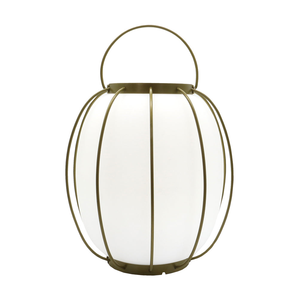 Lampe de table sans fil poignée en métal doré LED blanc chaud / blanc froid TULUM H27cm