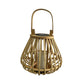 Decorative solar lantern in warm white LED bamboo HAVANE TALL H47cm