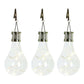 Lot de 3 ampoules solaires à suspendre avec pince micro LED blanc chaud STAR EDISUN H19cm - REDDECO.com