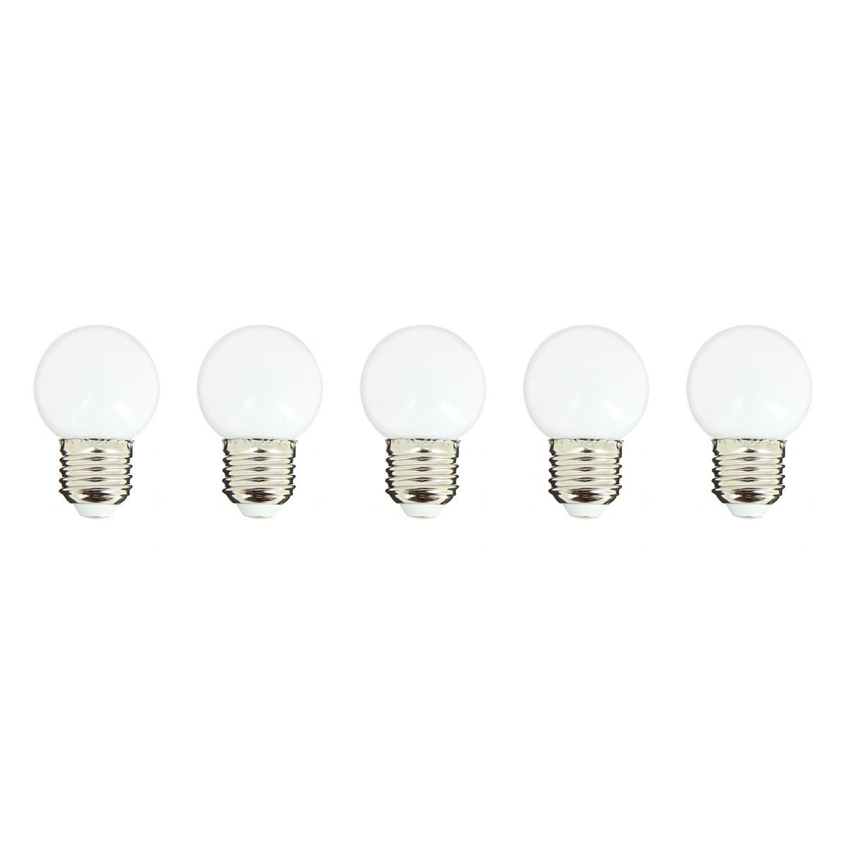 Lot de 5 ampoules LED E27 blanc globe compatible guirlande PARTY BULB –