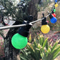 Lot de 2 Guirlandes lumineuses extérieur connectable 10 globes LED multicolore PARTY GUINGUETTE 5.70m 8 modes
