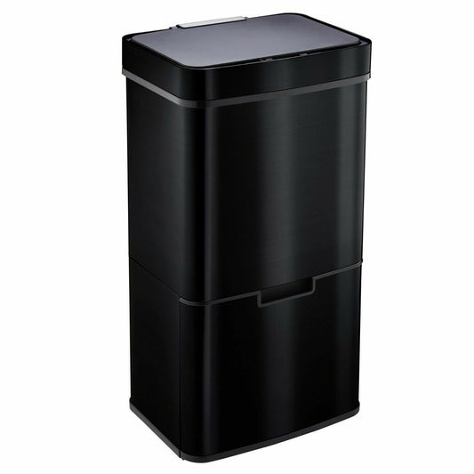 NARVIK 75l Double Compartment Automatic Kitchen Trash Can In Stainless Steel Recycling Large Capacity And Table Trash Can 3l