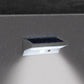 Projecteur solaire applique mural inox eclairage puissant LED blanc DERBY H16cm avec détecteur de mouvement 3 modes - REDDECO.com