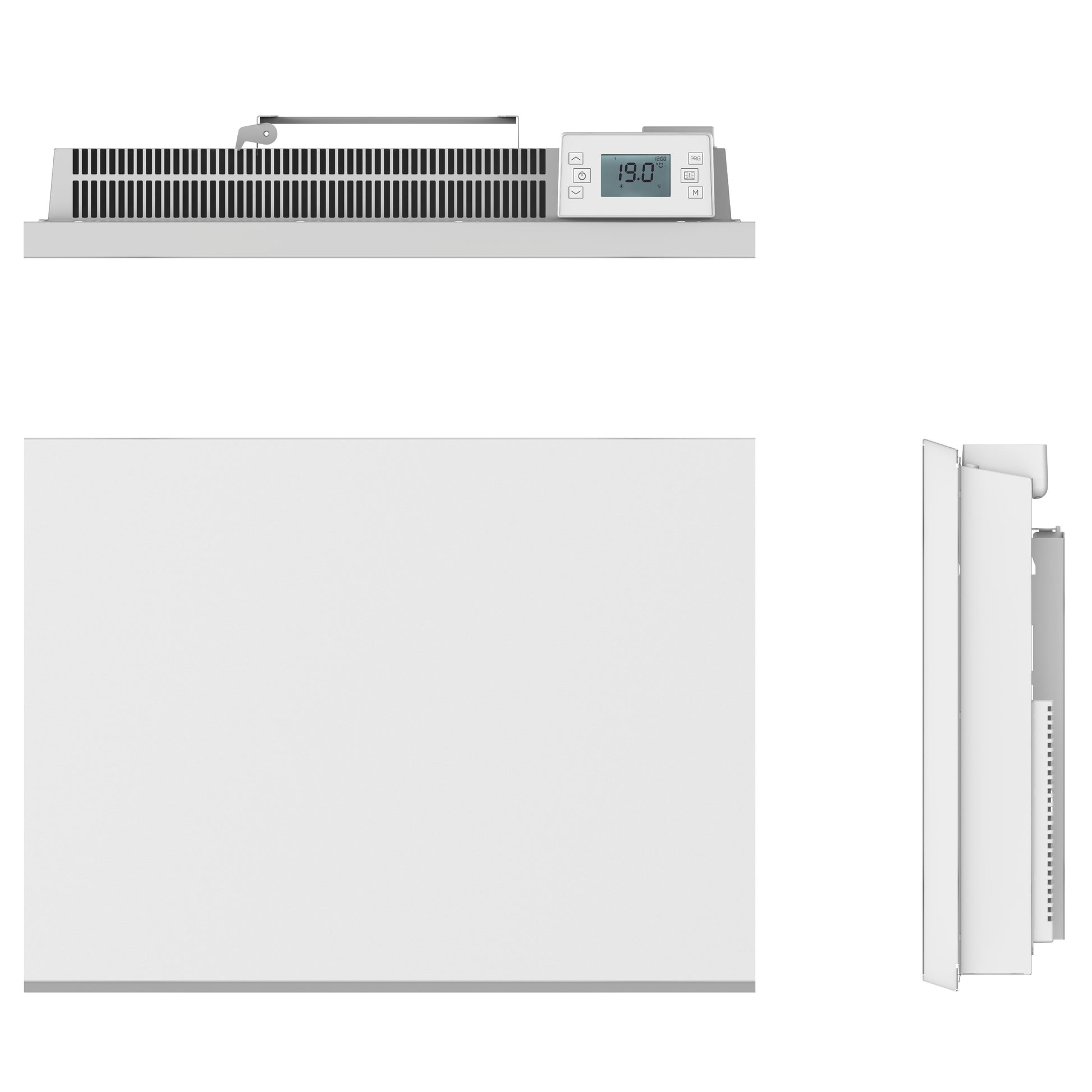 Kalia Radiateur électrique à inertie sèche CERAMIQUE écran LCD 1500W POWELL  Norme NF blanc 82x9xh50cm