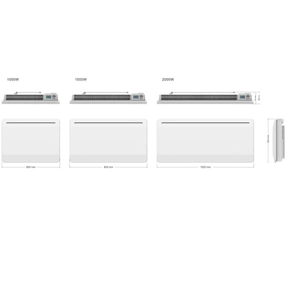 Radiateur électrique à inertie sèche CERAMIQUE écran LCD 1500W ROSWELL