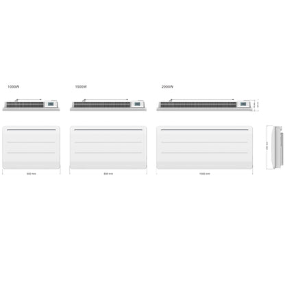 Radiateur électrique à inertie sèche FONTE écran LCD 1000W MAUNA