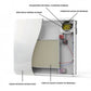 Electric radiator with dry inertia CERAMIC block + GLASS facade LCD screen 1000W GLASS Standard NF