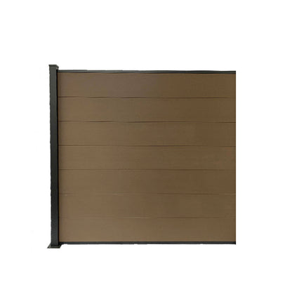 Garden fence kit blackout composite wood and aluminum panels - extension 1.85 x 1.87 m