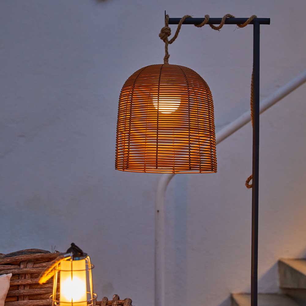 Lampe baladeuse à suspendre Balad fil maron - Rotin et Osier