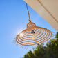 Mains-powered pendant lamp for outdoor use GAIA OUTDOOR CABLE in bohemian natural date palm fiber 5m cable length