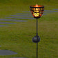 Torche solaire en métal à piquer LED blanc chaud BLOSSOM H84,5cm - REDDECO.com