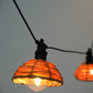 Guirlande lumineuse extérieur 10 globes transparents abat jour en polyrotin LED blanc chaud COTTAGE 5.70m avec ampoules remplaçables